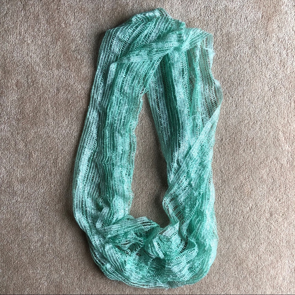 Thread knit infinity scarf